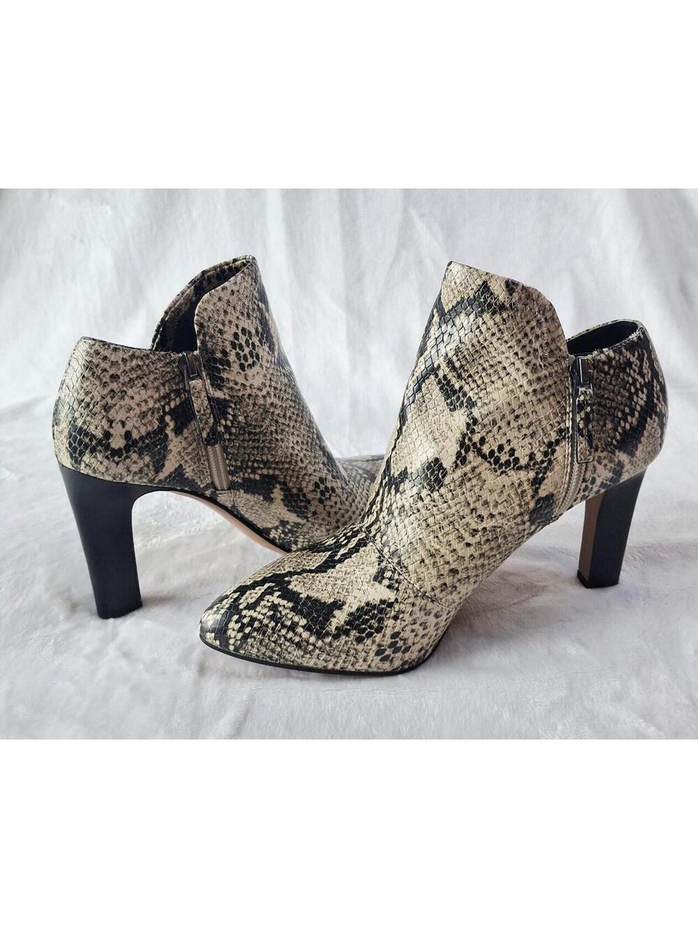 Franco Sarto Women's Faux Snakeskin Ankle Boots Size 5.5